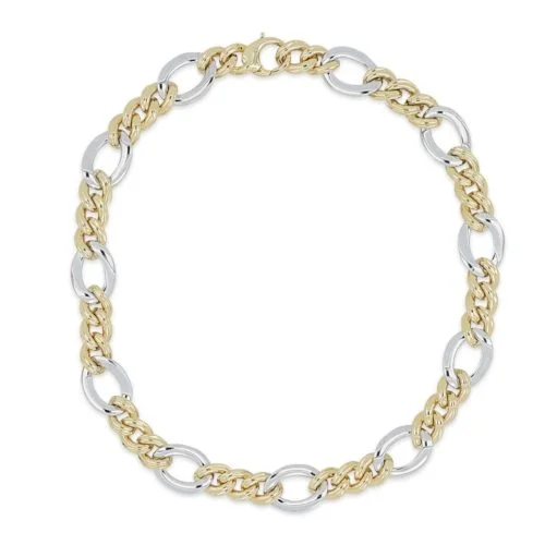 Halskette aus 18Kt Gelb- und Weißgold - CV018/C-LI